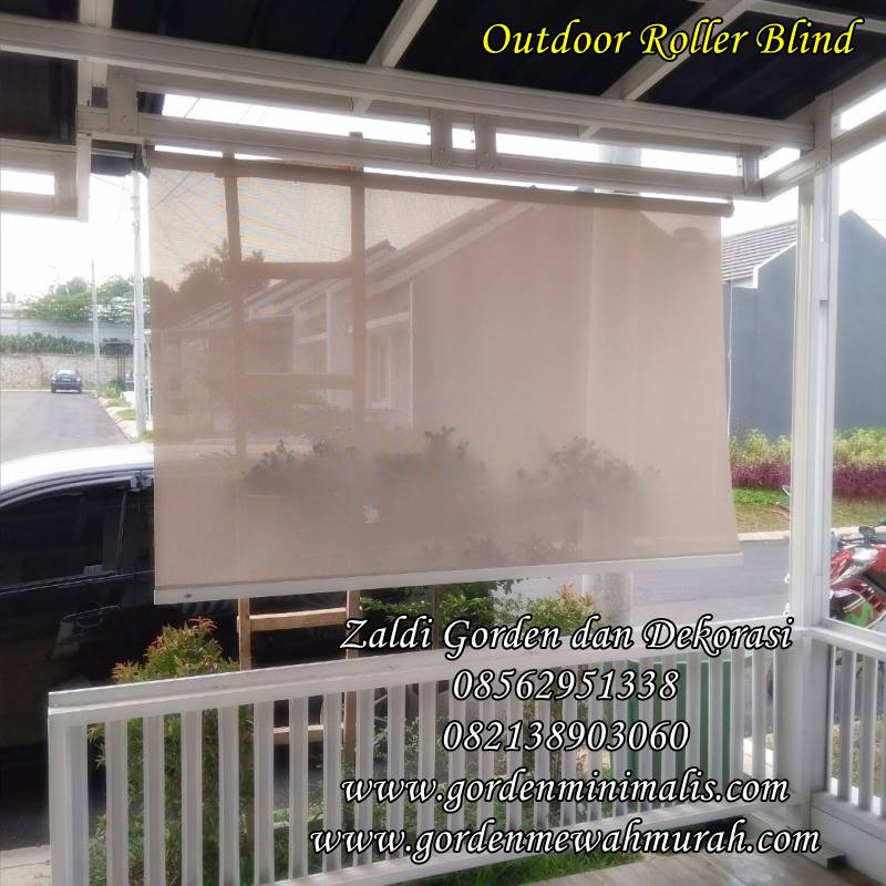 gorden sunscreen roller blind untuk tirai outdoor restauran dan hotel