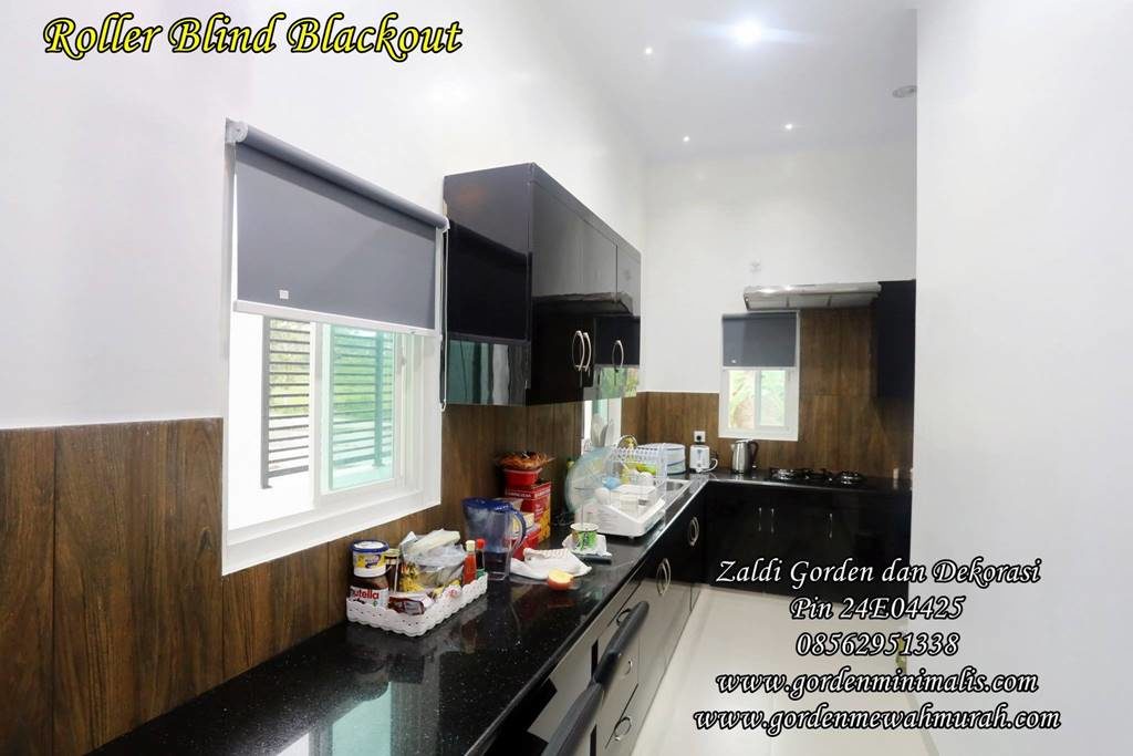 Gorden dapur dapat menggunakan gorden roller blind