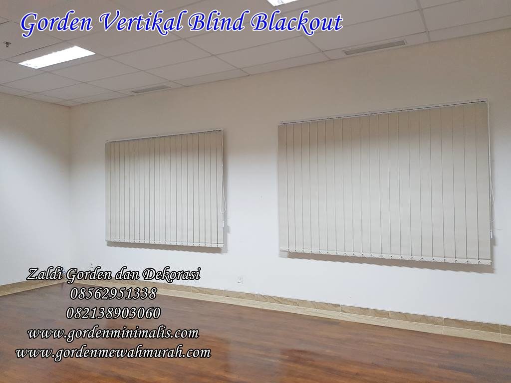 gorden vertikal blind untuk kantor bahan blackout