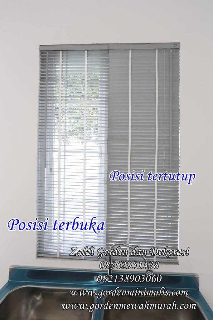 Tirai gorden kayu wooden blind krey kayu horizontal blind