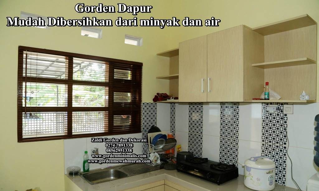 Tirai gorden kayu wooden blind krey kayu horizontal blind