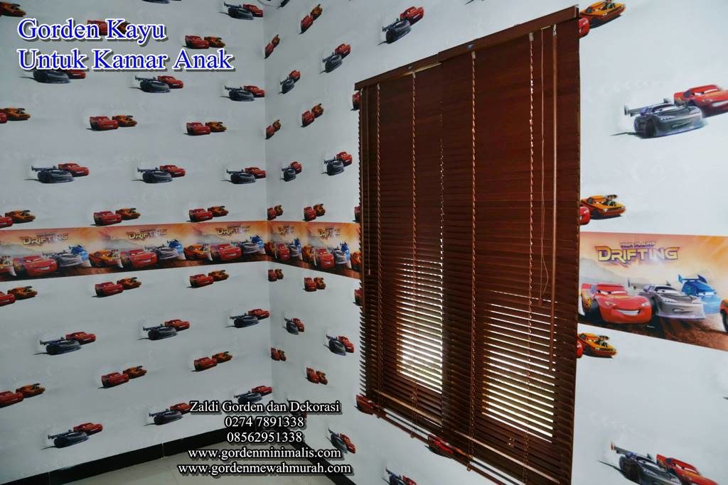 Tirai gorden kayu wooden blind krey kayu horizontal blind