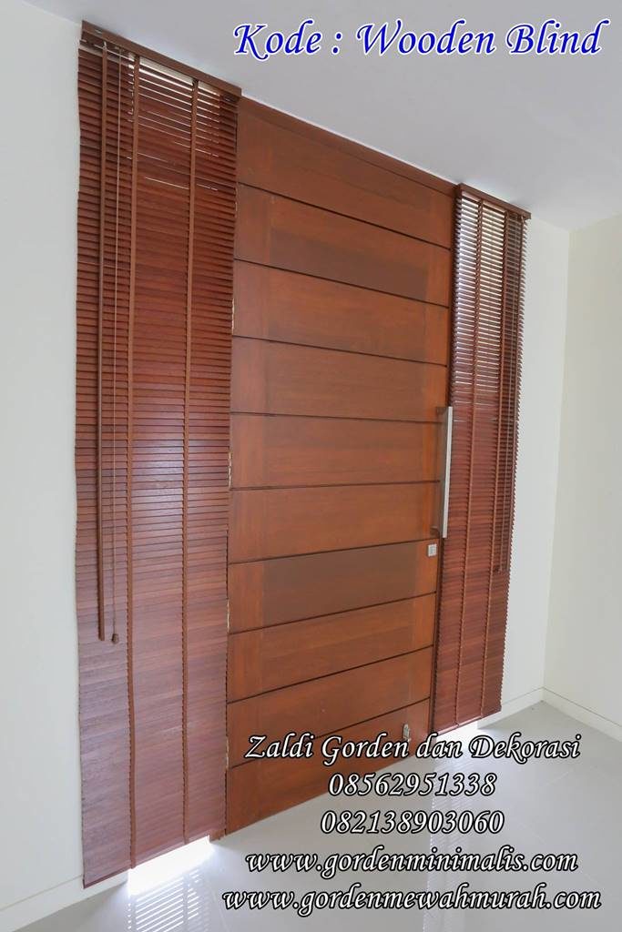 Tirai gorden kayu wooden blind krey kayu horizontal blind