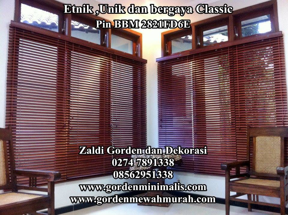 gorden kayu wooden blind krey kayu etnic classic