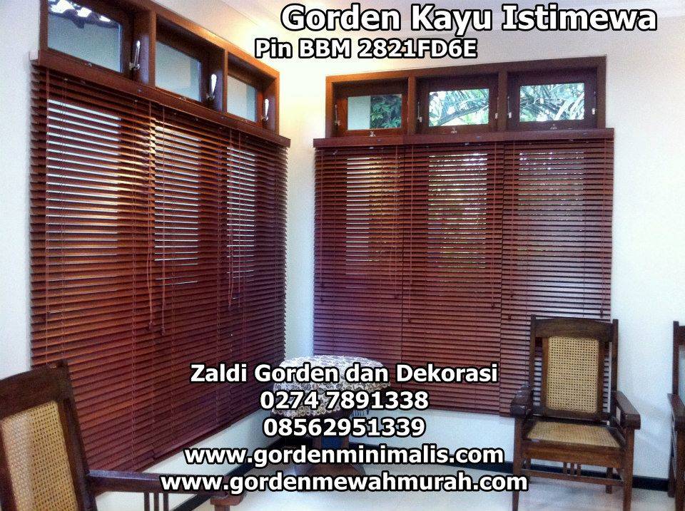 gorden kayu wooden blind 27 mm