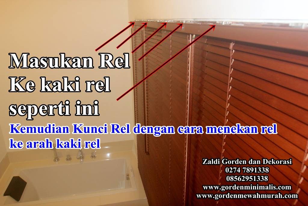 tips cara memasang gorden kayu wooden blind