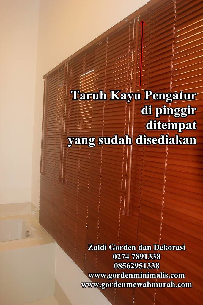 tips cara memasang gorden kayu wooden blind