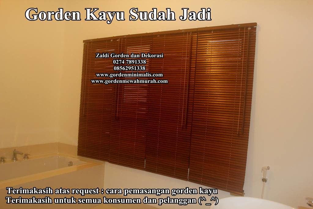 tips cara memasang gorden kayu wooden blind