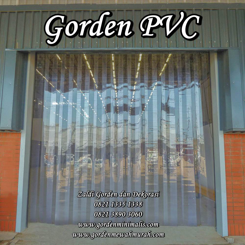 Tirai Plastik transparan PVC Strip curtain untuk pintu pabrik