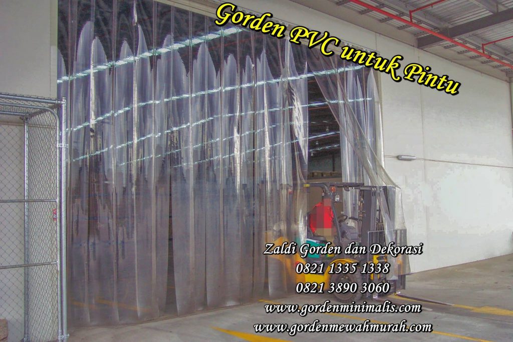 Tirai Plastik transparan PVC Strip curtain untuk pintu pabrik