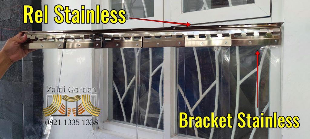 Bracket Stainless Rel Stainless Gorden PVC Strip Curtain 3