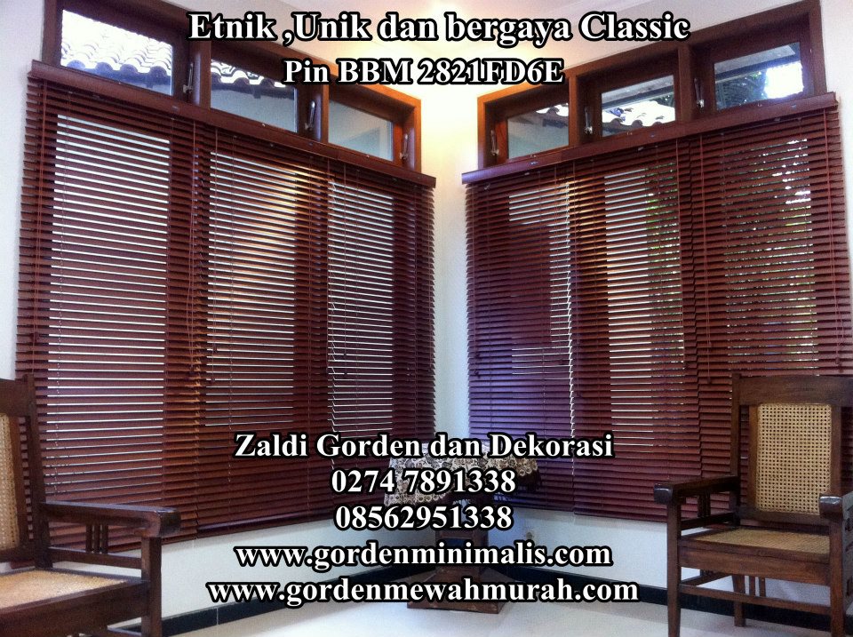 wooden blinds (gorden kayu)