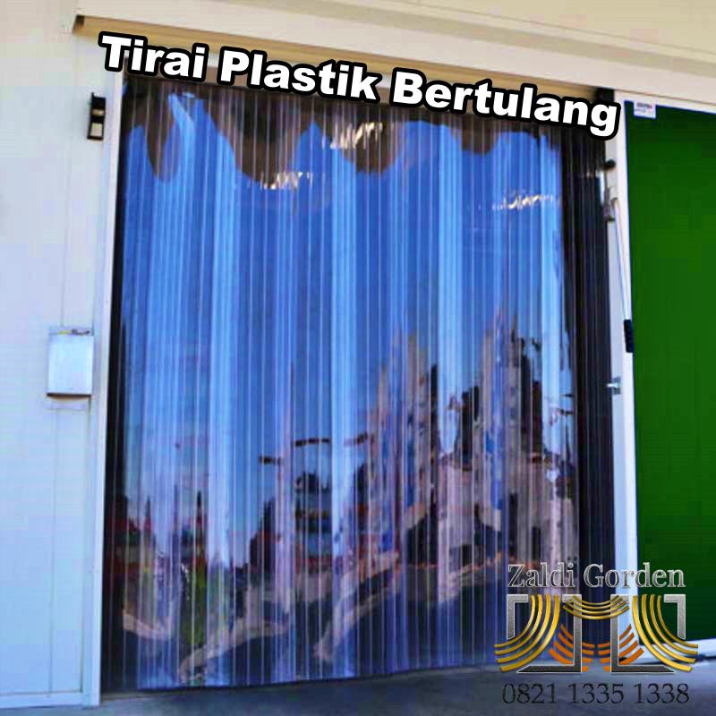 PVC bertulang ribbed curtain 1